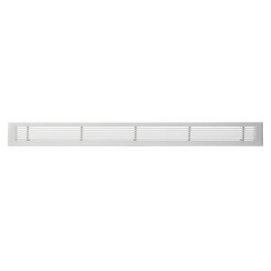  Grille de soufflage linéaire de 1000x100 mm en aluminium blanc mat - 400x400px